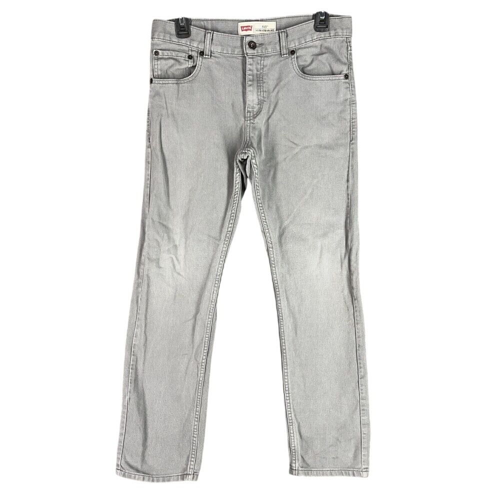 Levis Pants Boys 18 Gray Slim Straight 513‎ Casual Bottoms